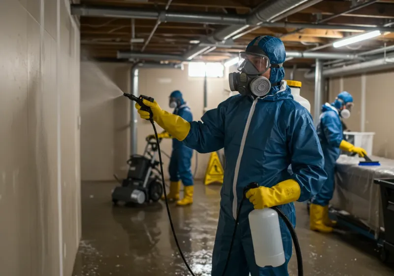 Basement Sanitization and Antimicrobial Treatment process in Rockville, CT